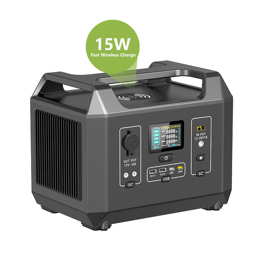 Ac Outdoor Power - Wireless Charge Lifepo4 672Wh Backup Power