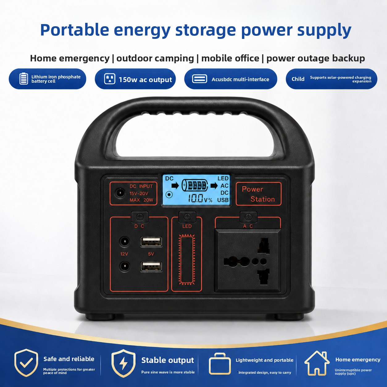 Portable Power Station 150W Li - đánh giá và giá Ac Outdoor Power