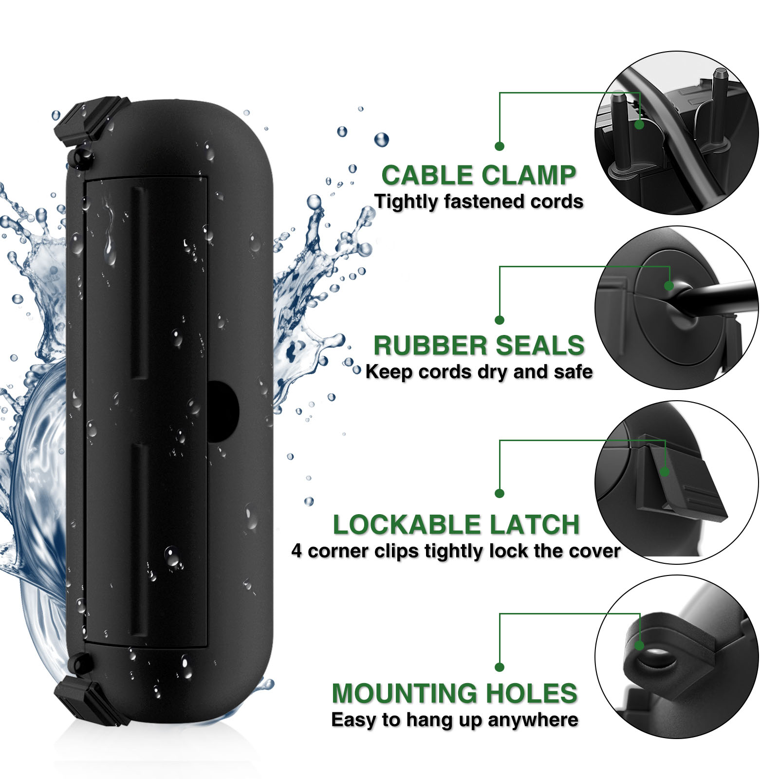 Small IP44 Waterproof Outdoor  - đánh giá và giá Outdoor Use Power Strip